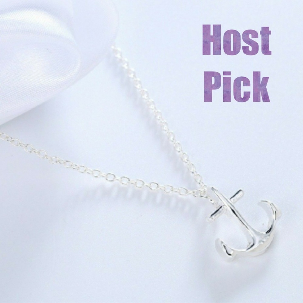 Dainty Silver Anchor Necklace